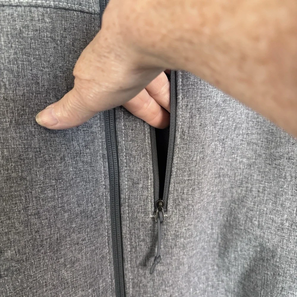 North Face Jacket Mens‎ XL Charcoal Lightweight Windwall Fleece Lined